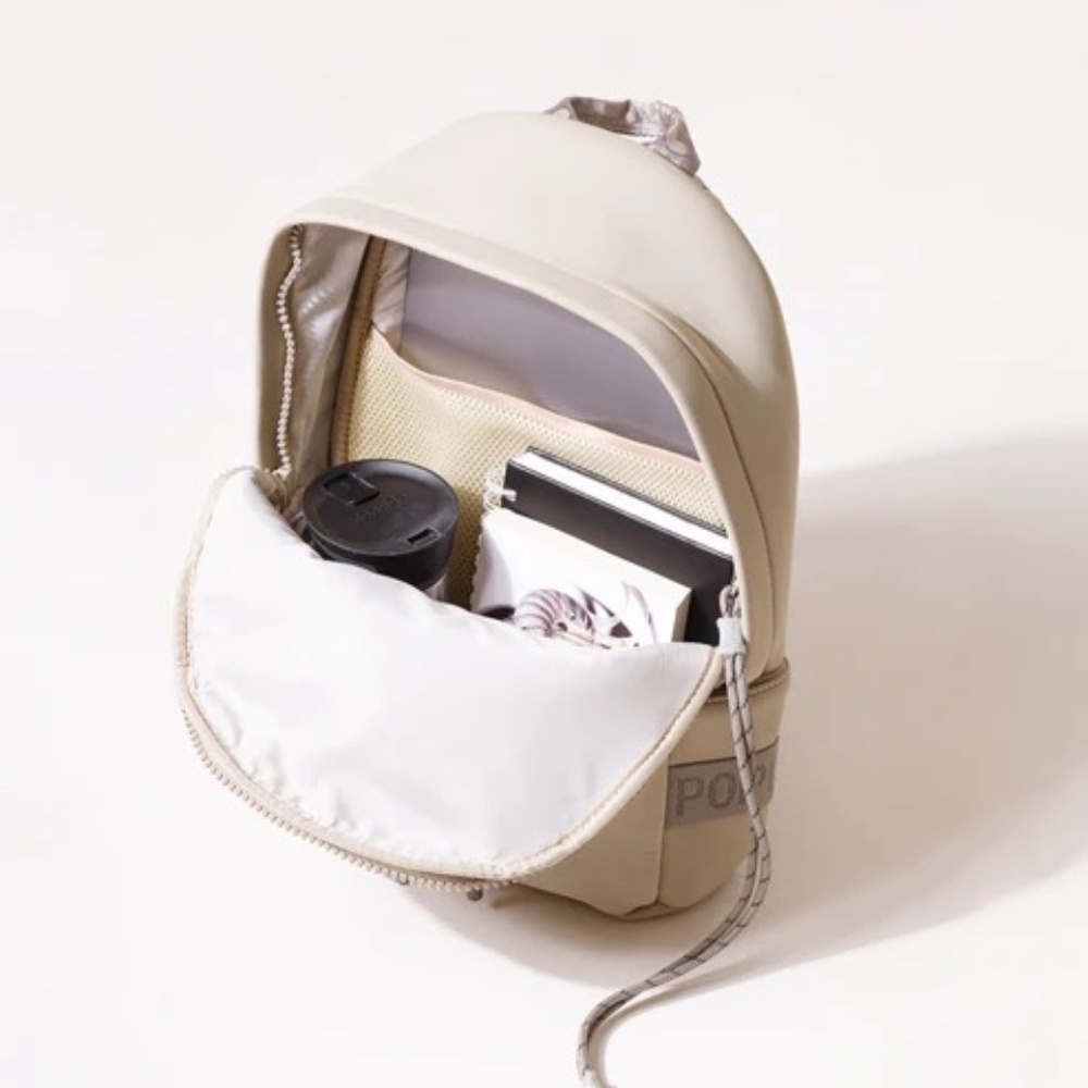 NWT Anthropologie Pops Ups Brand Taupe Everyday Backpack - Picture 3 of 10